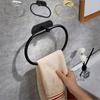 Rustproof Towel Ring Hook Wall Mounted Self-adhesive Towel Holder Hand Towel Holder  Bedroom Use