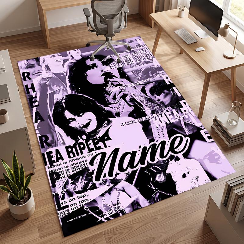Rea (1) Tappeto da Ufficio Personalizzato con Nome Decorazione Elegante per Soggiorno Camera da Letto Cucina