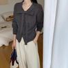 Simple Temperament Bow-tie Long-sleeved Knitted Cardigan Women's Casual Versatile Long-sleeved Jacket