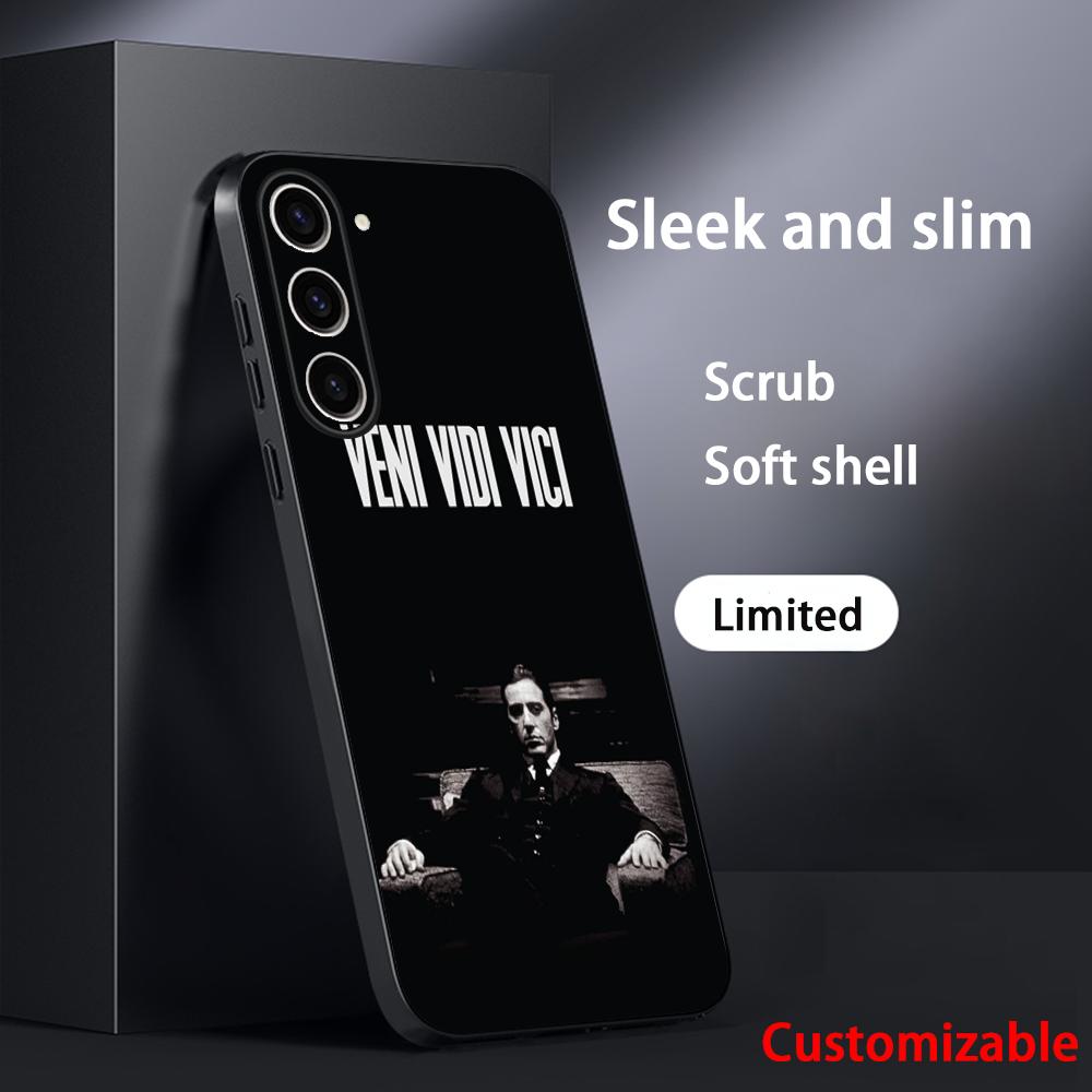 The Godfather Classic Movie Posters Phone Case For Samsung Galaxy S26 S25 S24 S23 S22 S21 Plus Ultra Note20 Soft Black