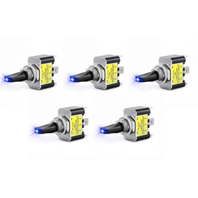 Easy Installs Rocker Switches LED Indicator 30A Heavy Duty Waterproof Dustproof Designs Controller for Car Modifications