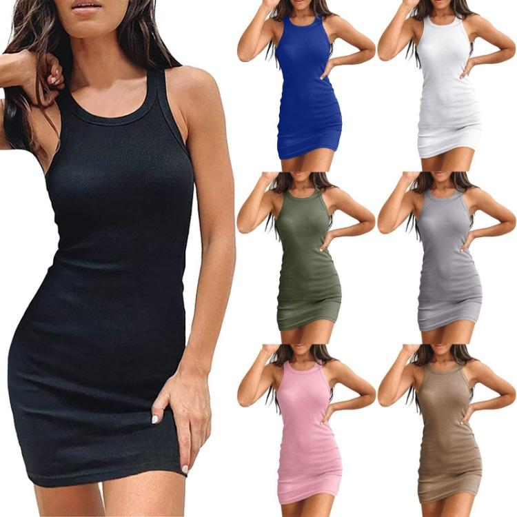 Sexy Women's Sleeveless Tight Tank Top Dress New Summer