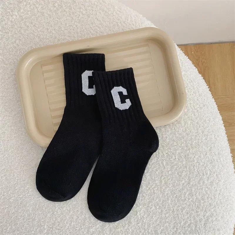 

Kids Boy Girl Sock Fashon Simplicity Solid Color Calf Sock for Toddler Spring Autumn School Cotton Warm Sports Sock S(1-3 Year) чёрный