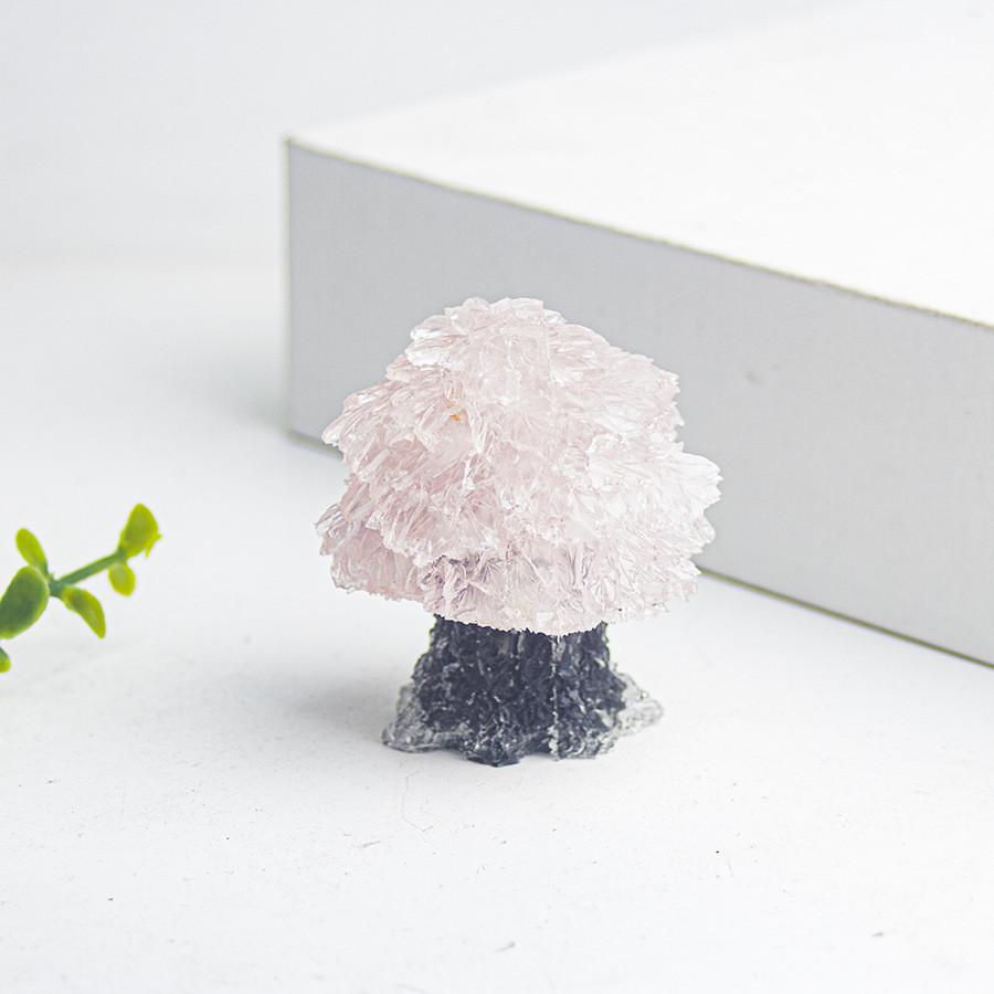 

Natural Crystal Mini Tree Decor With Geometric Shape For Home Office Desk Gift Style 1