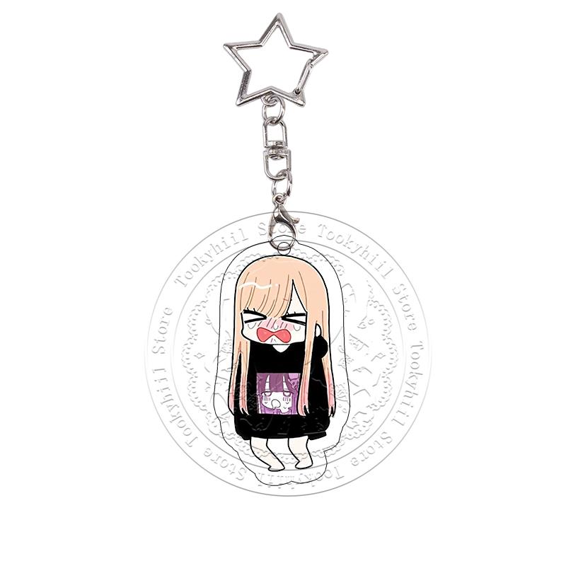 My Dress-Up Darling Acrylic Keychain Cos Props Chibi Cute Anime Charms Marin Kitagawa Keyring Bag Pendant Decoration Cartoon