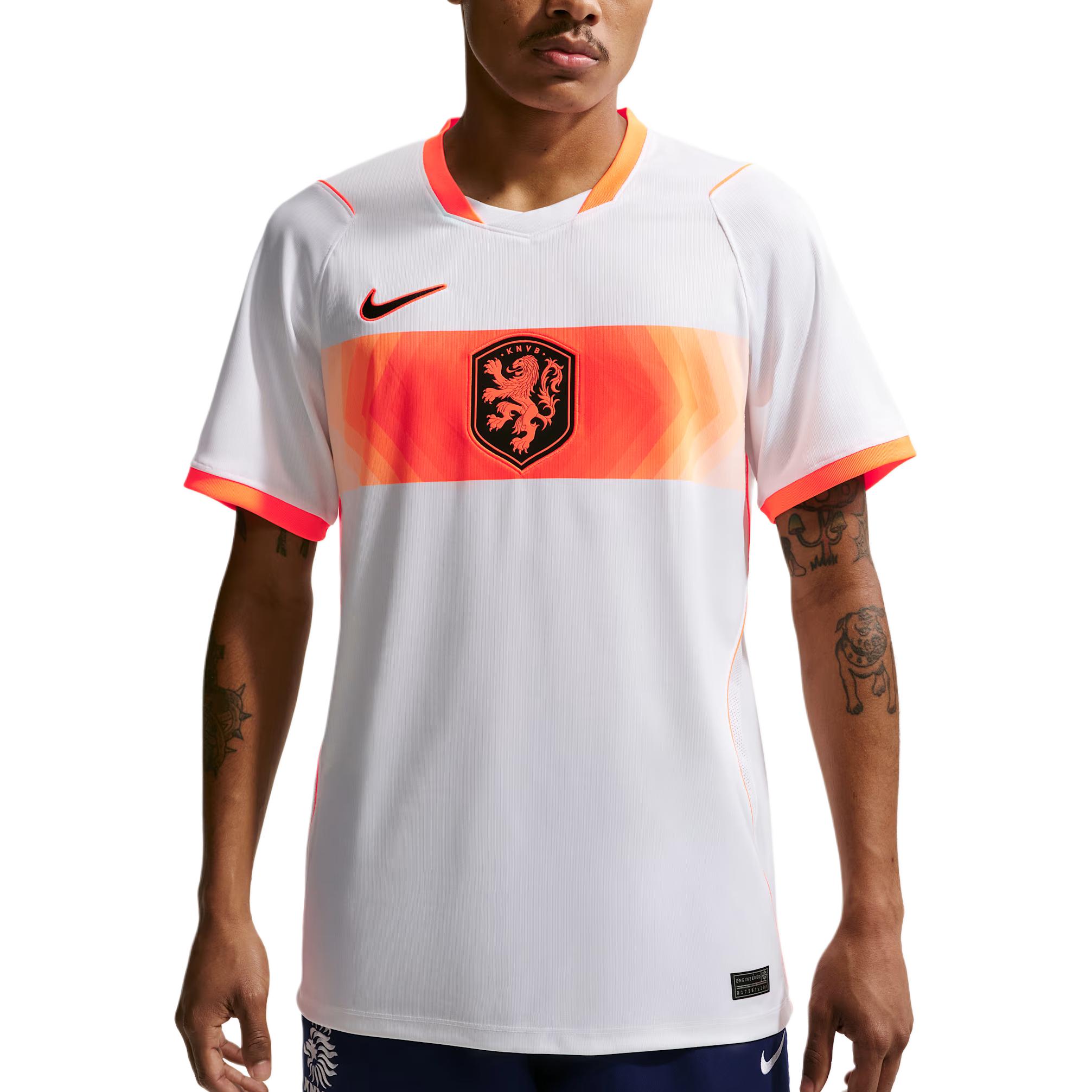 Nike Dri-Fit 2026 Season Netherlands Away Fan Version Quick-Dry Color Block Pullover Short Sleeve Football Shirt Men tops IB5391-100 S