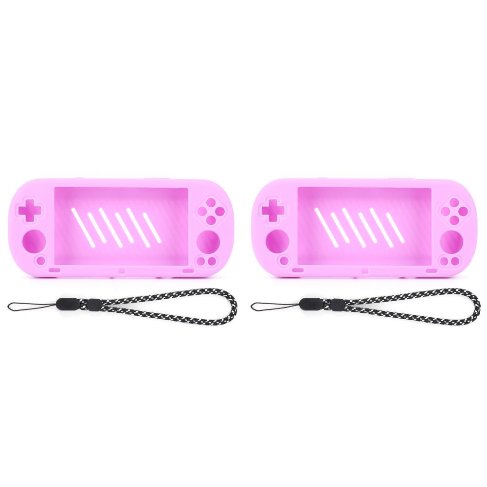 2/3Pcs Silicone Protective Case for Trimui Smart Pro Game Console Shockproof Soft Skin Cover Non-Slip Protector with Lanyard