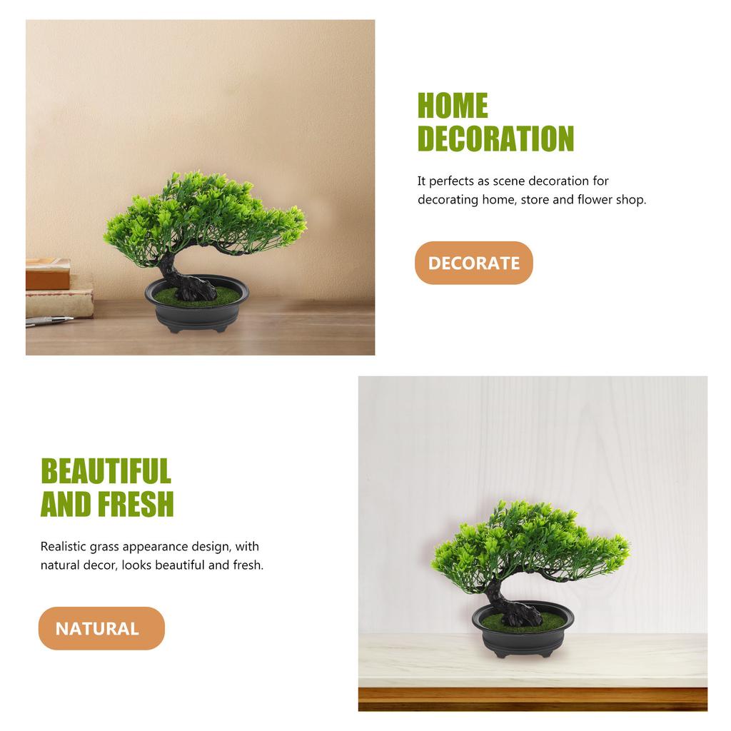 Simulation Bonsai Pine Tree Artificial Plastic Guest Welcoming Tree Realistic Home Decoration Photo Prop Greenery