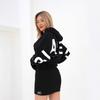 2026 Women's Loose Plus Velvet Hoodie with Bold Letter Print - Spring/Autumn Outerwear