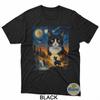 Tuxedo Cat Howling To The Moon T-Shirt