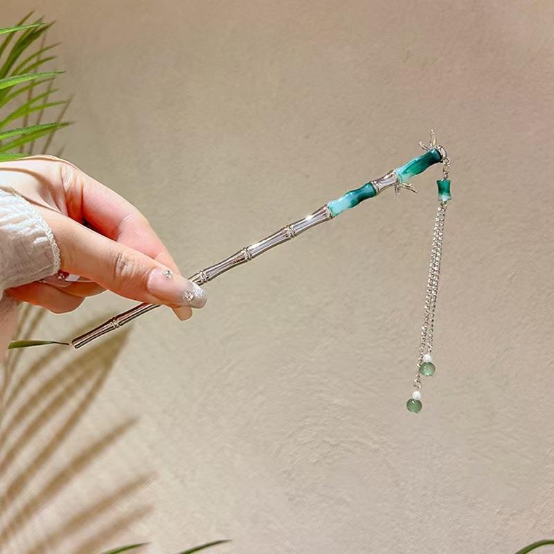 1pc Ancient Style, Flowers, Tassels, Hairpin, for Women, a Sense of Luxury, Hanfu, Versatile, Hairpin, Buyao (a Type of Ancientt