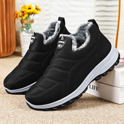 Schuhe Damen Herbst und Winter neu Samt verdickt Damen Kurzstiefel Ein-Pedal vielseitige Baumwollschuhe kältefeste Baumwollstiefel warme Schneestiefel