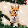 Cute Acrylic Fox Brothers Hanging Decoration For Fun Car Accessory Interior