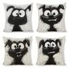 Cute Cartoon Dog Pillowcase ,Sofa Bedroom Cushion Cover, Single-Sided Printing, Without Pillow Core
