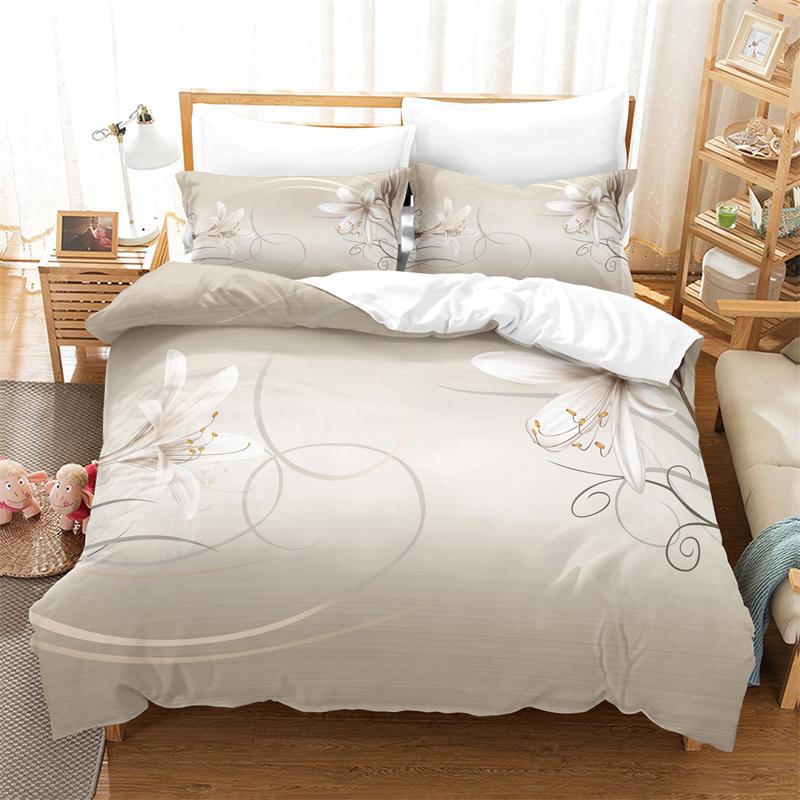 Pink Roses Bedding Set Duvet Cover Set 3d Digital Printing Comforter Cover Queen King Size For Girls Bedroom Fashion Design