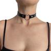 Damer Sexiga Punk Läderhalsband Runda Trendiga Hals Hjärta Harajuku Choker Gotisk Bondage Dam Halsaccessoarer