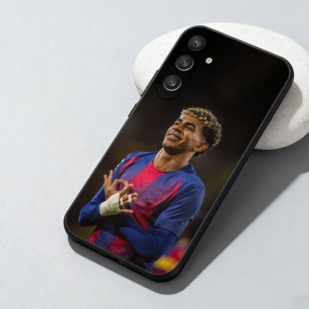 Custodia per Telefono LY19 L-Lamine Football Giocatore Yamal Per Samsung Galaxy A73,A72,A71,A70,A52,A51 Altri Copertura Morbida Nera