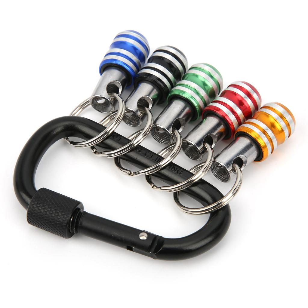 5Pcs Keychain Screwdriver Bit Holders Aluminum Alloy 3Slot 1 4in QuickRelease Tool