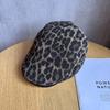 Vintage Leopard Print Newsboy Cap With Sun Protection For Casual Women And Men