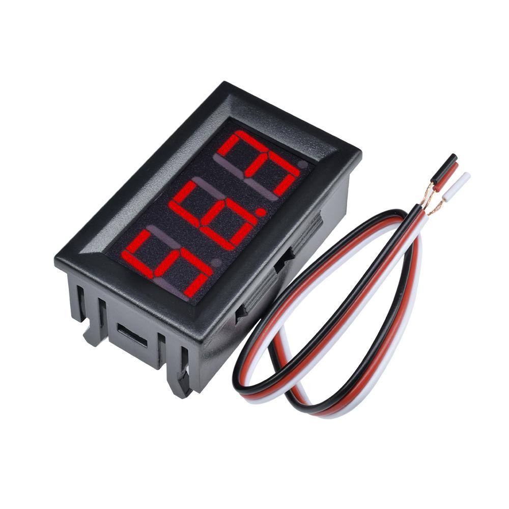 2 3 Wires 0.56 LED Digital Voltmeter Voltage Meter Car Motorcycle Volt Tester Detector DC 12V Capacity Monitor Red Green Blue