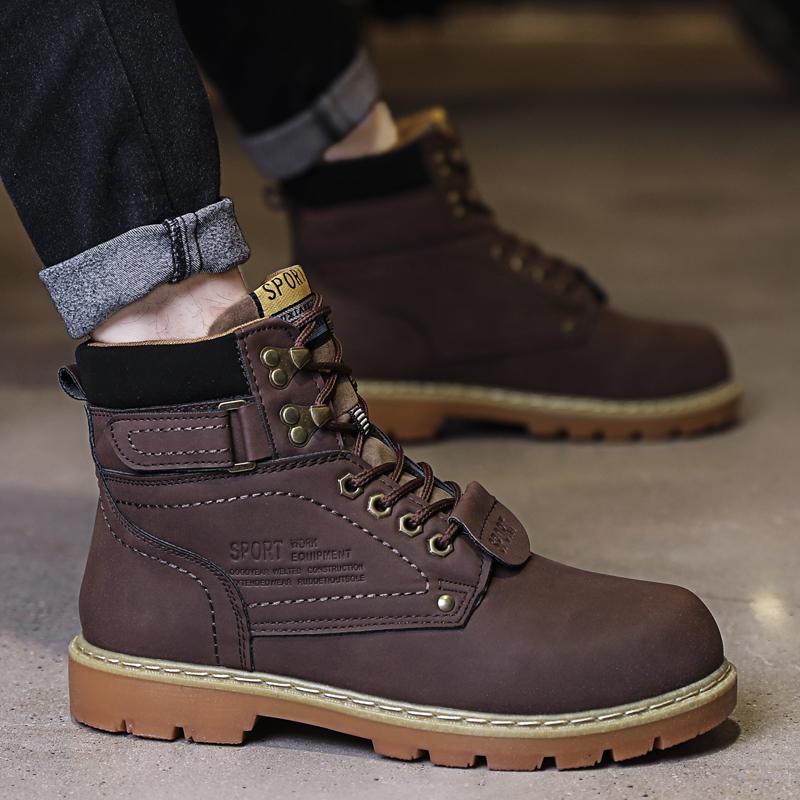 High-top breathable motorcycle boots, men's anti-slip and breathable hiking and casual sports shoes, men's ankle boots