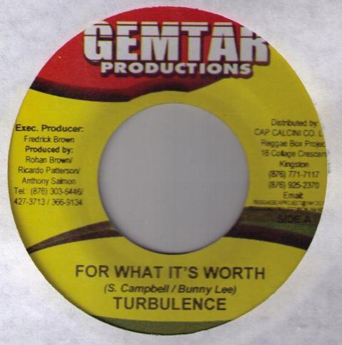 

7-дюймовая пластинка TURBULENCE / ULTIMATE SHINES - За что это того / Попробуй любовь NONE Gemtar Producti Ямайка Регги, Ска и Даб Б/У