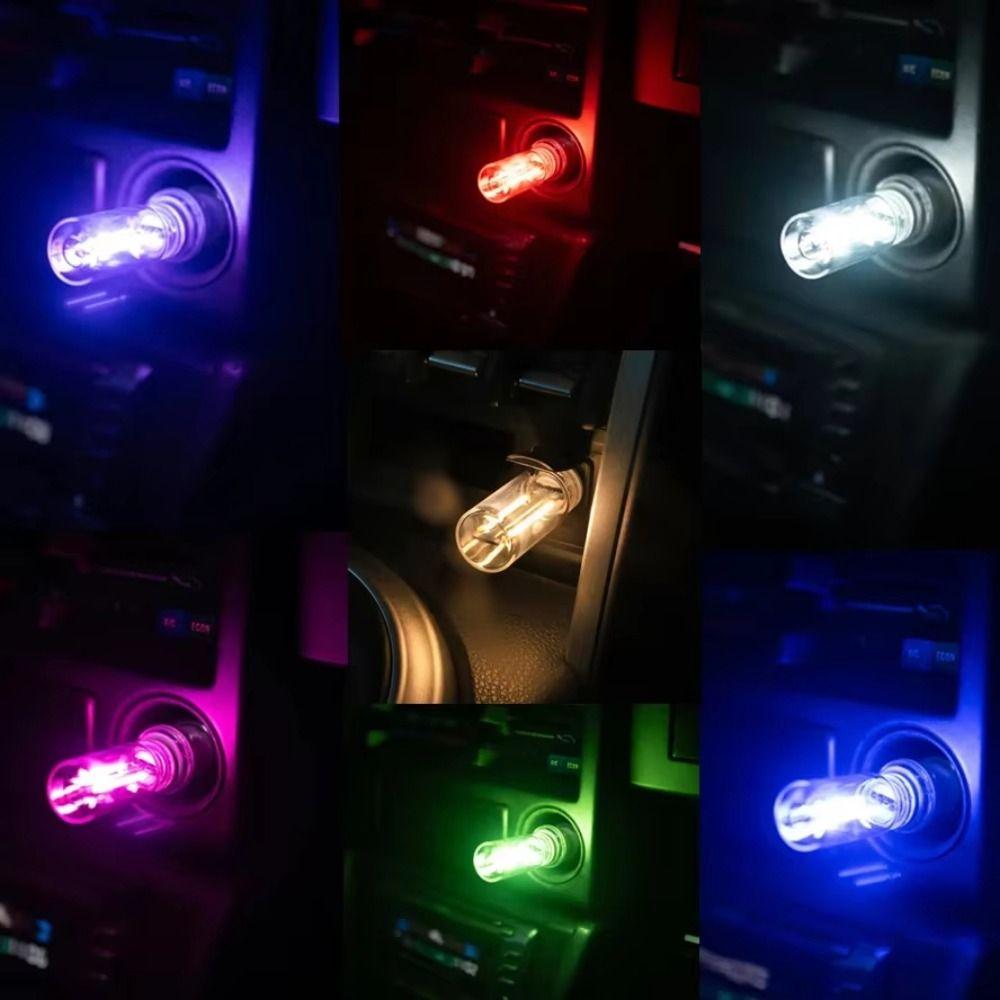 2Pcs Eye Protection LED Filament Glass Bulb Glass Material USB LED Bulb Car Decoration