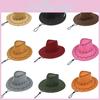 Cowboy West Outdoor Hat Sun Protection Breathable Solid Color Cap Gift Unisex