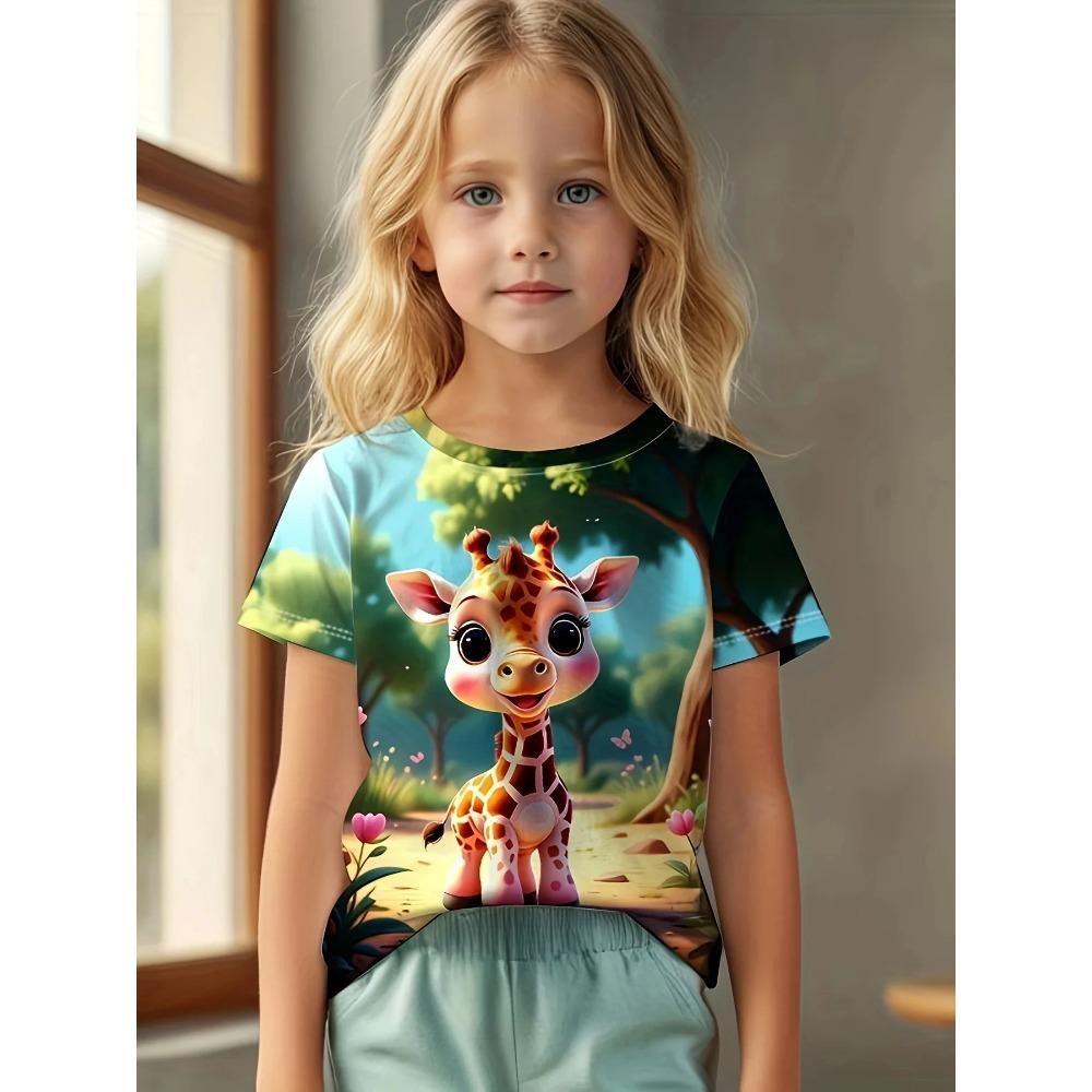 

Літні дитячі футболки з мультфільмами Смішні 3D-друковані футболки з тваринами-собаками Модний дитячий одяг з короткими рукавами Для хлопчиків Повсякденний вуличний одяг 160