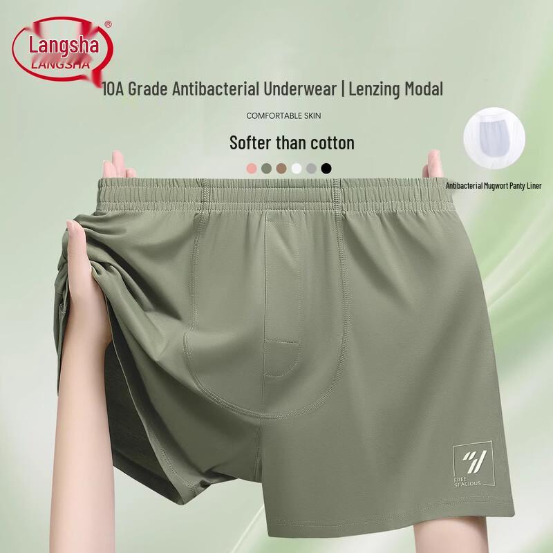 

Lonsa Men s Modal-Cotton Blend Loose Antibacterial Boxer Briefs 2-Pack XL