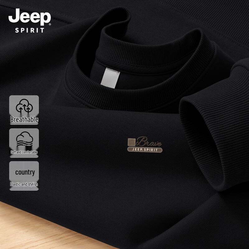 JEEP SPIRIT Men's 2026 Spring Round Neck Sweatshirt