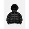 Unisex Oversized Hooded Cotton Puffer Jacket With Faux Fur Trim Hip Hop Streetwear Winter Coat