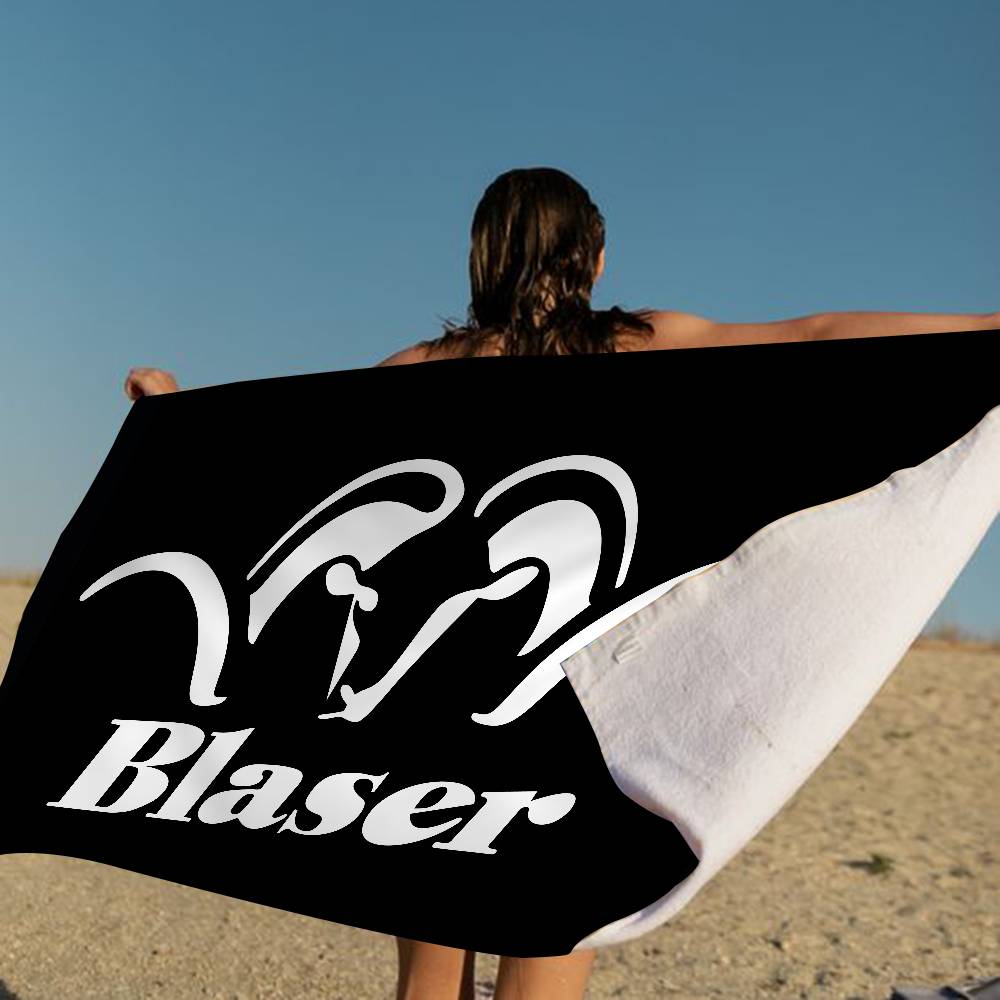 Blaser Logo Microfiber Printed Beach Towel Mountain Climbing Yoga Beach Swimming Running Absorbent Soft Towel