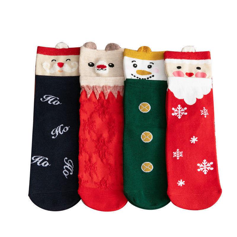Santa Socks Christmas Decoration for Home Merry Christmas Ornament Happy New Year  Xmas Gifts