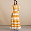Dresses for Women Fashion Long Sleeve Stand Collar Women Dress Hollow Out A-LINE Dress Women Dresses