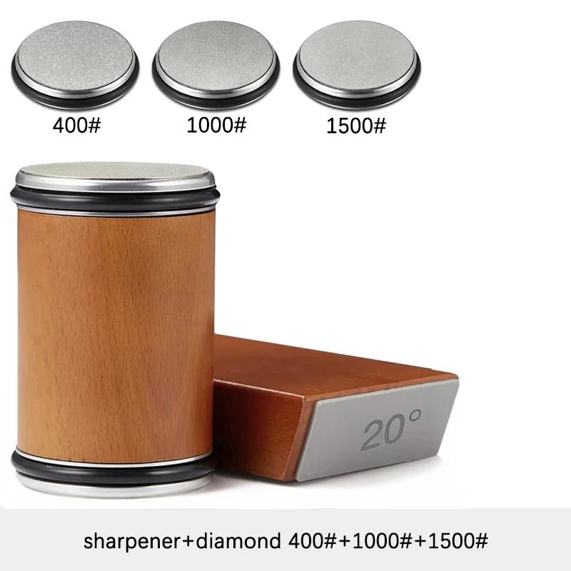 Válcová bruska na nože Magnetický držák na nože Diamantová brusná sada s úhlem 15 a 20 stupňů Váleček Kuchyňský doplněk