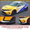 For Honda Civic FL5 2022+ Front LIp Splitters Civic Type R ABS Carbon Fiber Front Lip Car Body Kit Honda Accessories