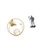 Ball Sculpture Metal Figurine Desk Indoor Ornament Statue Stand for Hallway Fireplace Bedroom Living