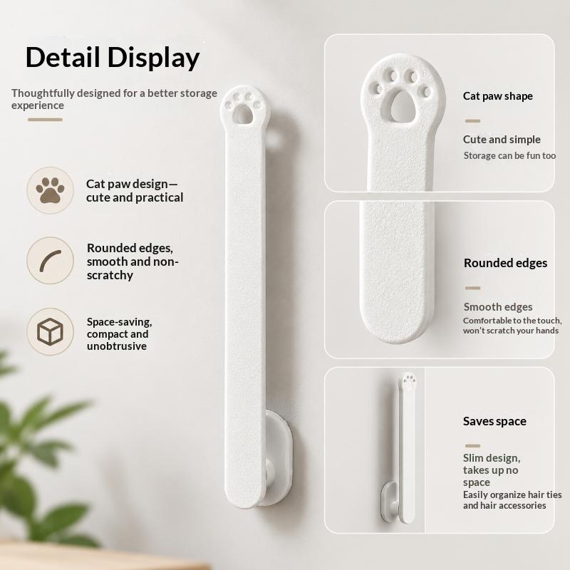 3D Printed Hair Tie Holder 2 Style Wall Mount Pegboard Hair Accessory Storage Rack For Scrunchies Jewelry Necklace