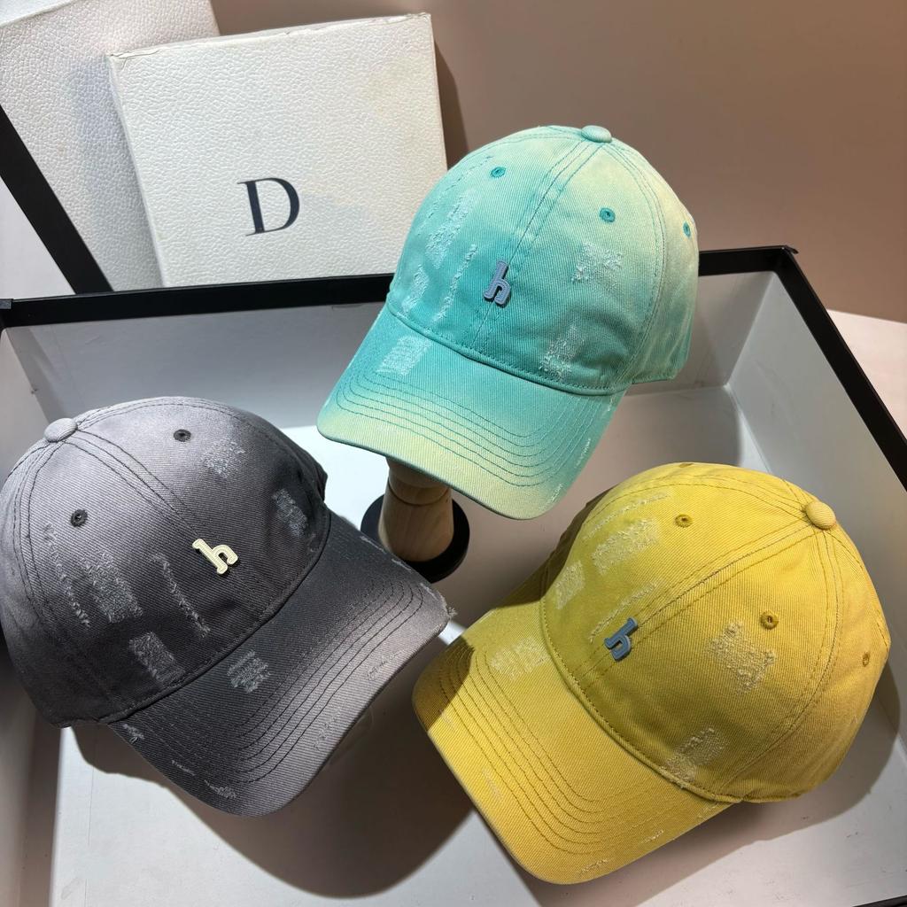 H standard fashion spray color baseball cap fashion personality hole washed cap outdoor casual riding hat
