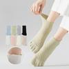 3 Paar Fünf-Zehen-Trennsocken Damen Netz atmungsaktiv Fünf-Finger-Socken mit Fersenschlaufe Anti-Rutsch