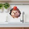 Cartoon Cute Hedgehog Fridge Magnet Sticker Self-Adhesive Removable for Kitchen Home Decor Art