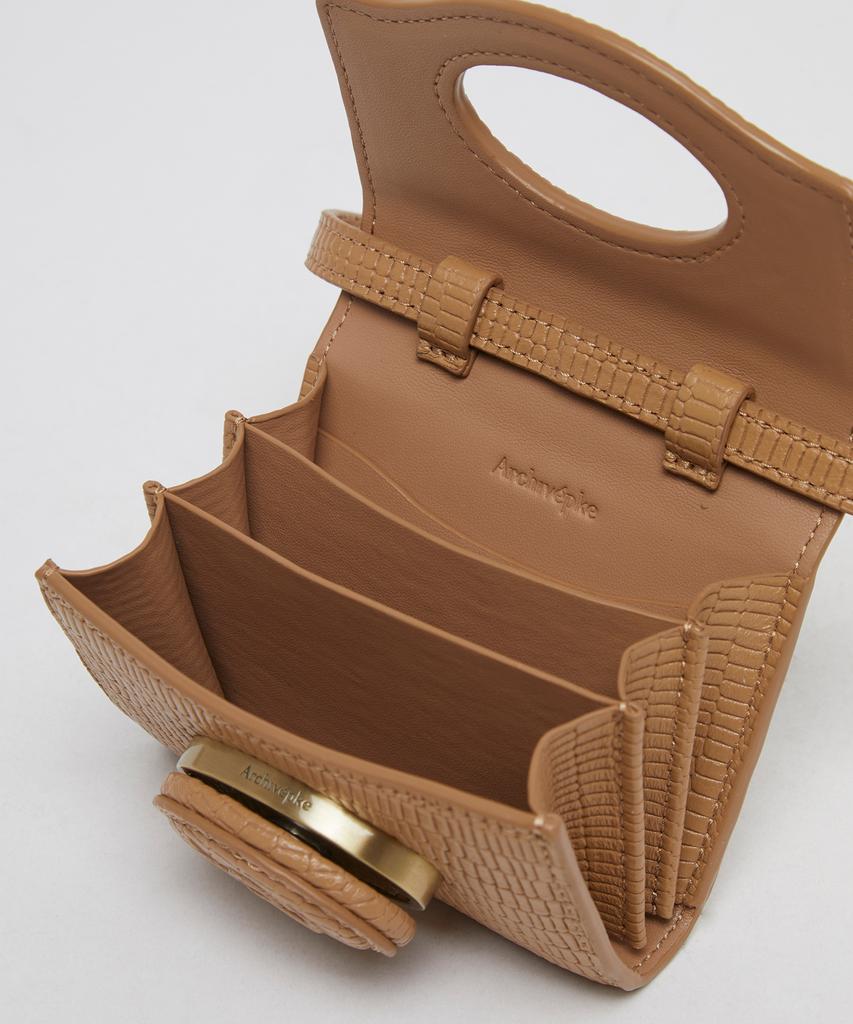 Archivepke Oval Card Bag(Lizard Beige)_Ovbrx24003Lib