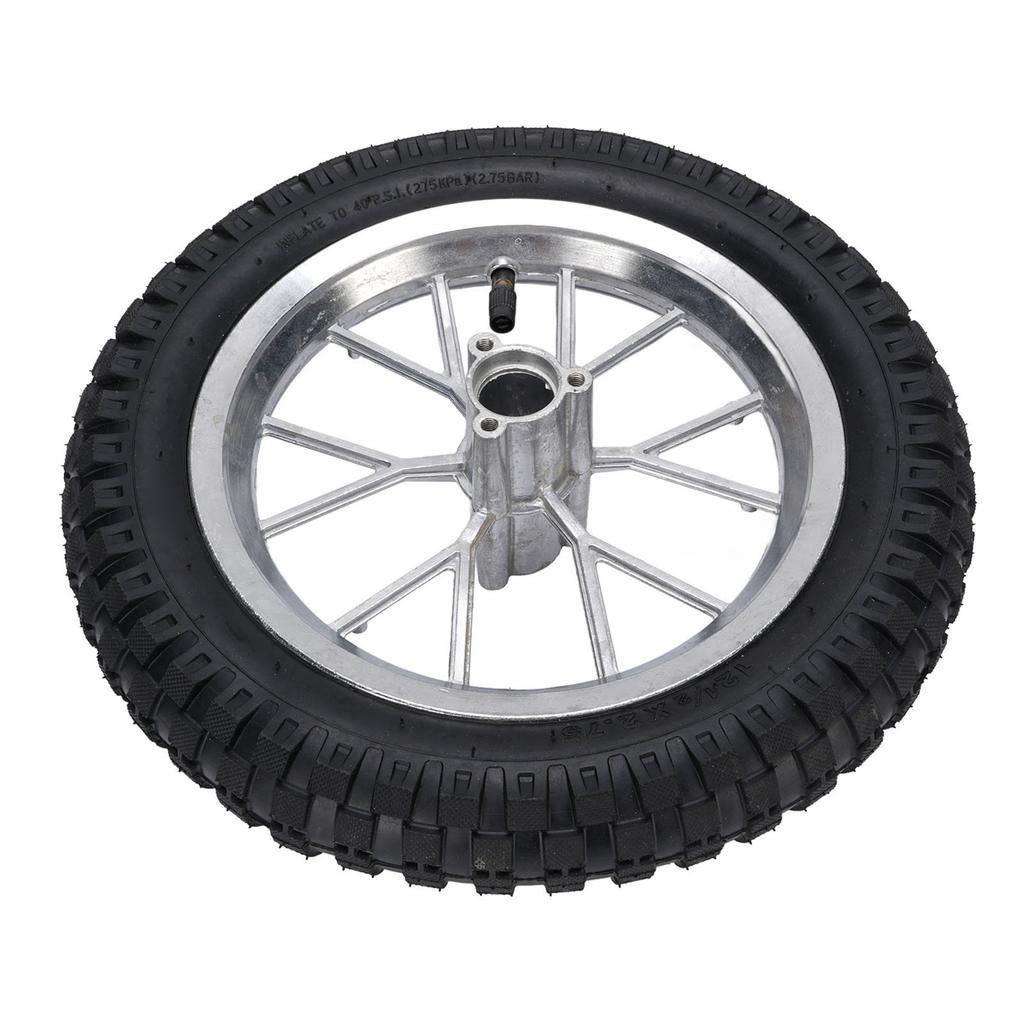 12 1 2X2.75 12.5x2.75 Tire Metal Rubber Rear Wheel Rim Tire Assembly for 2 Stroke Pocket Bike 47cc 49cc