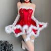 Christmas costume stage rabbit costume bunny chicken feather strips sexy uniform temptation two-dimensional cos maid costume