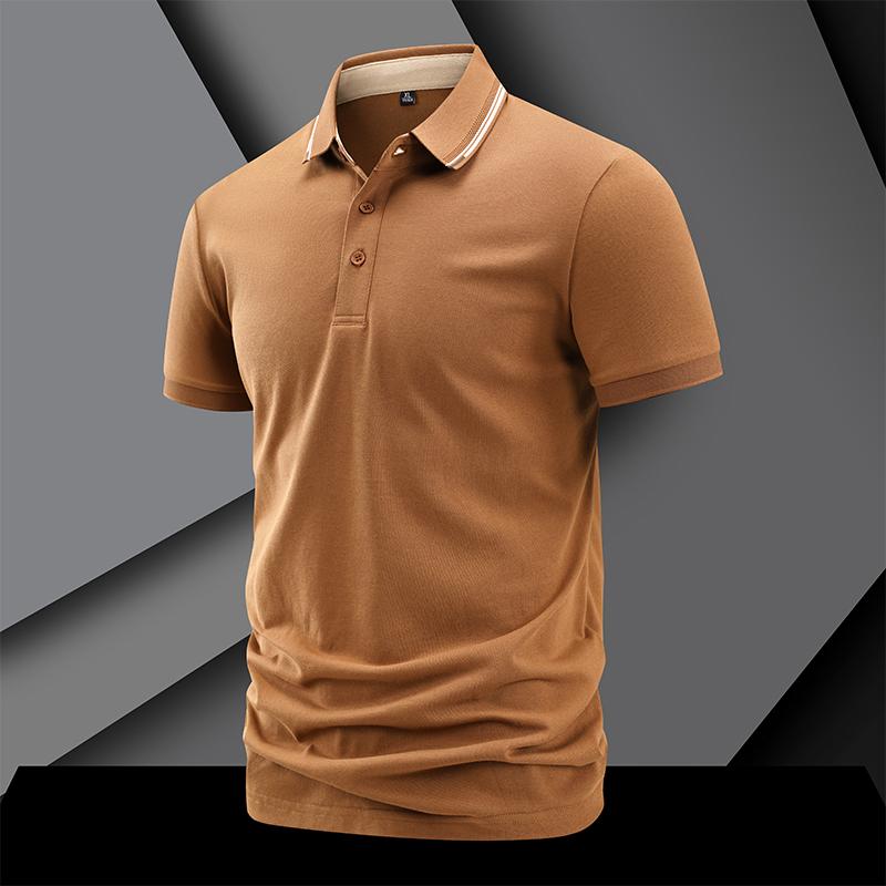 Polo Shirt Men's Summer Casual Business Slim Fit Top with Collar and Short Sleeved T-shirt