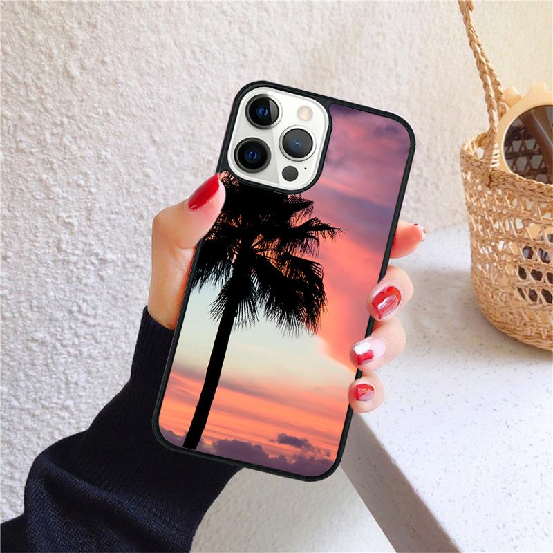 palm trees sky soft Phone Case Cover For iPhone 17 Air 16 15 14 12 13 Pro Max Plus coque Shell Fundas