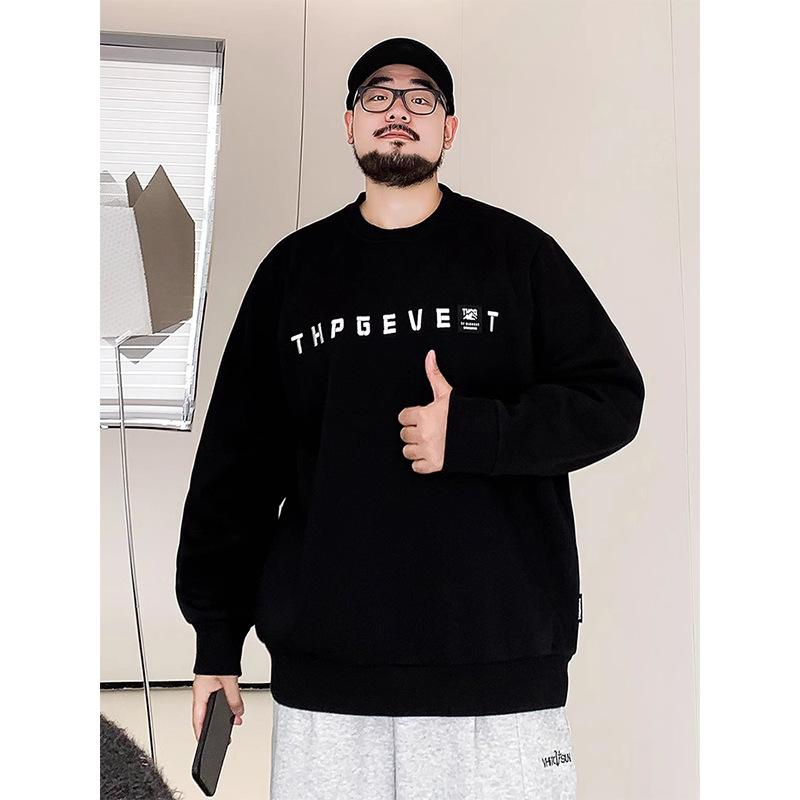 Alfabetmönster mjuk högkvalitativt tyg skrynkfritt herr street sport avslappnad andningsbar lös modetrend bekväma långärmade toppar