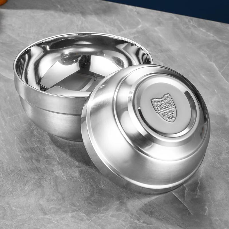 Gu Rou 304 Stainless Steel Double-Layer Insulated Bowl