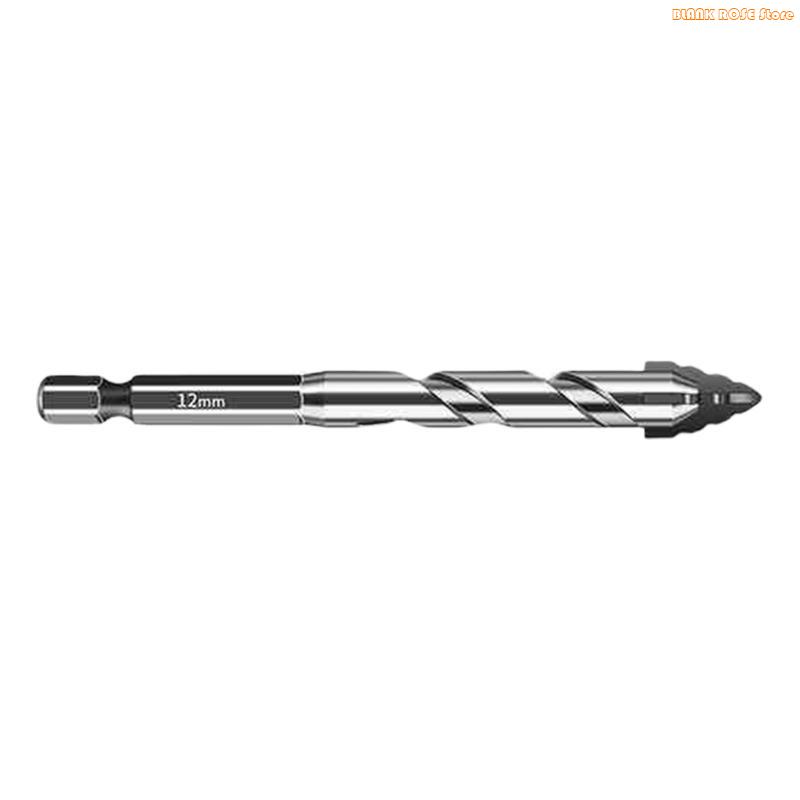 K1AE 6/8/10/12mm Eccentric Drill Bits Four Eccentric Twist Drill Bit Set High Hardness Bevel Tip Serrated Drill Bits